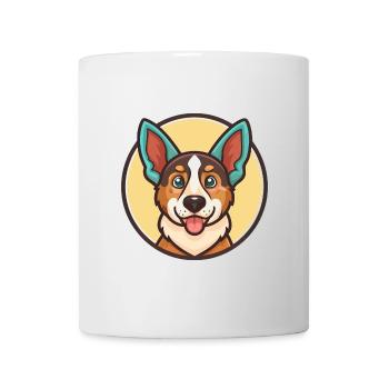 Harlequin russe chien chien race dessin animé Kawaii - Mug blanc - blanc - Devant