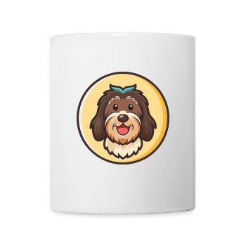 Schapendoes Chien Race Drôle Dessin animé Kawaii Clipart - Mug blanc - blanc - Devant
