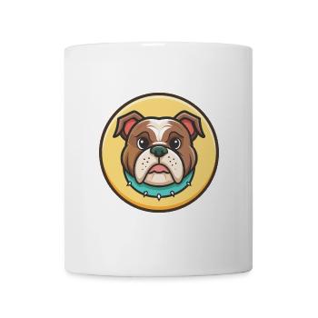 Dessin animé kawaii de race de chien bouledogue serrano - Mug blanc - blanc - Devant