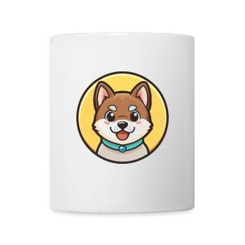 Shikoku Dog Breed Cartoon Character Kawaii Clipart - Mug - white - Front