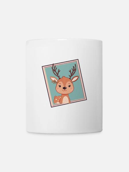 Hirsch Hirschgeweih - Tasse - Weiß