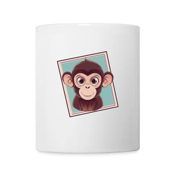 Affe Zootier Banane - Tasse - Weiß - Vorne