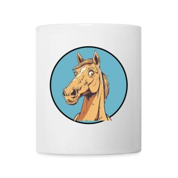 Pferde Reiter Pferd - Tasse - Weiß - Vorne