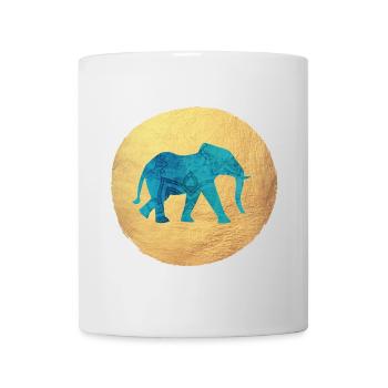 Yoga Kreis Elefant Luxus Yogi Indien Meditation om - Tasse - Weiß - Vorne
