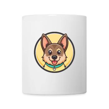 Stichelhaar Chien Race Drôle Dessin animé Kawaii Clipart - Mug blanc - blanc - Devant