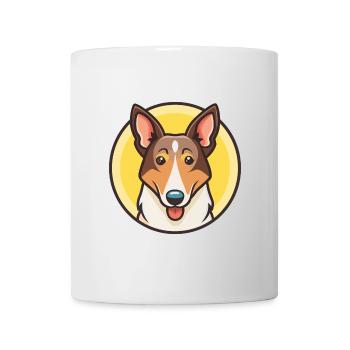 Smooth Collie Hunderasse Cartoon Kawaii Clipart Haustier - Tasse - Weiß - Vorne