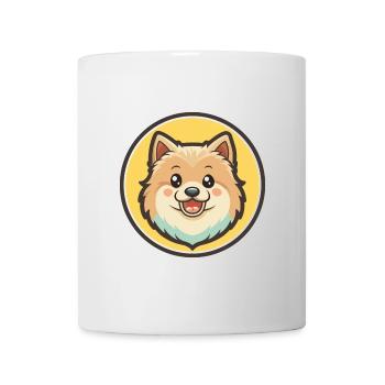 Spitz Chien Race Dessin animé Kawaii Clipart Animal Animal de compagnie - Mug blanc - blanc - Devant