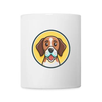 St Hubert Jura Hound Dog Breed Cartoon Kawaii Pet - Mug - white - Front