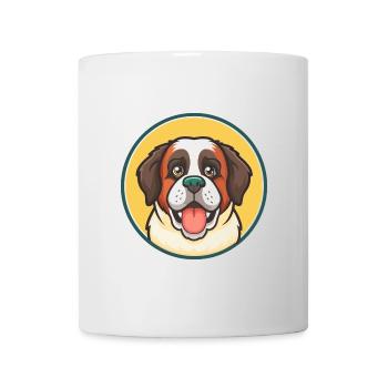 St Bernard Chien Race Dessin Animé Kawaii Clipart Animal - Mug blanc - blanc - Devant