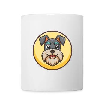 Standard Schnauzer Hunderasse Cartoon Kawaii - Tasse - Weiß - Vorne