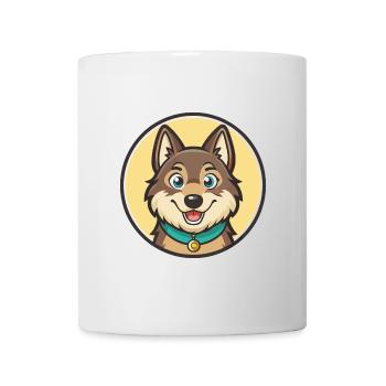 Tamaskan Dog Breed Colorful Cartoon Kawaii Clipart - Mug - white - Front