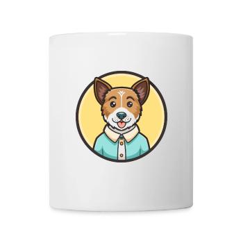 Teddy Roosevelt Terrier Hunderasse Karikatur Kawaii - Tasse - Weiß - Vorne