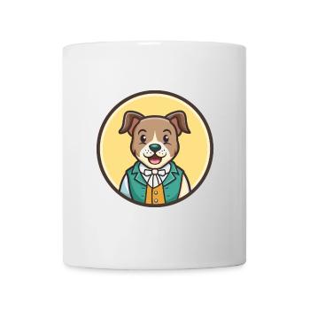 Drehspieß Hund Rasse Bunte Karikatur Kawaii Clipart - Tasse - Weiß - Vorne