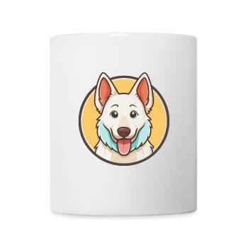 Berger Suisse Blanc Chien Race Dessin Animé Kawaii Pet - Mug blanc - blanc - Devant