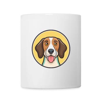 Treeing Walker Coonhound Chien Race Dessin animé Kawaii - Mug blanc - blanc - Devant