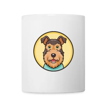 Welsh Terrier Chien Race Dessin animé Kawaii Clipart Animal de compagnie - Mug blanc - blanc - Devant