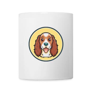 Welsh Springer Spaniel Dog Breed Cartoon Kawaii - Mug - white - Front