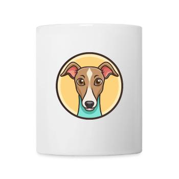 Whippet Chien Race Dessin animé Personnage Kawaii Clipart - Mug blanc - blanc - Devant