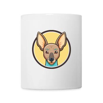 Xoloitzcuintle Hunderasse Cartoon Kawaii Clipart - Tasse - Weiß - Vorne