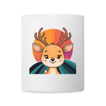 Hirsch Hirschjagd Hirschgeweih - Tasse - Weiß - Vorne