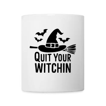 Halloween disant citation Quittez votre sorcière - Mug blanc - blanc - Devant
