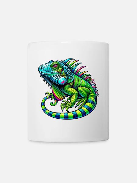 Leguan - Tasse - Weiß