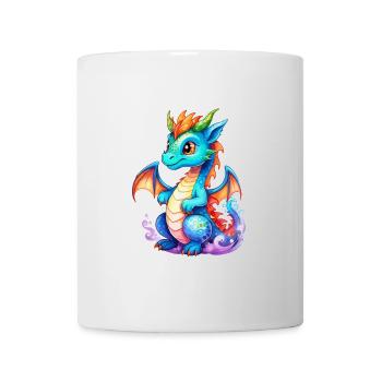 Drache Wasserfarben - Tasse - Weiß - Vorne
