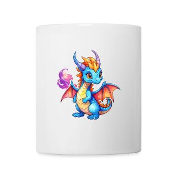 Drache Wasserfarben - Tasse - Weiß - Vorne