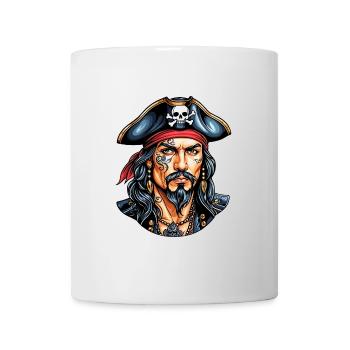 Pirat Neo Traditional Stil - Tasse - Weiß - Vorne