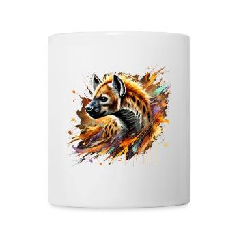 Hyène en aquarelle,coloré - Mug blanc - blanc - Devant