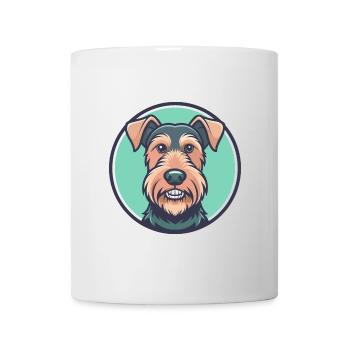 Airedale Terrier Chien Race Dessin animé Kawaii Clipart - Mug blanc - blanc - Devant