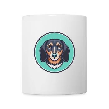 Teckel alpin Chien Race Dessin animé Kawaii - Mug blanc - blanc - Devant