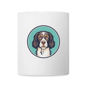 Auvergne Pointing Dog Breed Cartoon Kawaii Clipart - Mug - white - Front