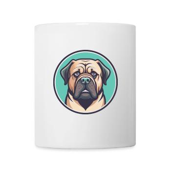 Assyrische Dogge Hunderasse Karikatur Kawaii Clipart - Tasse - Weiß - Vorne