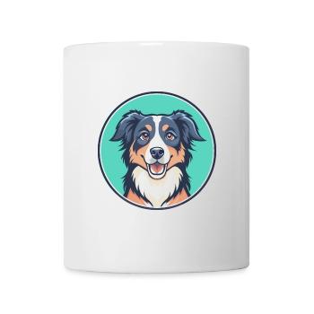 Australian Shepherd Dog Breed Funny Cartoon Kawaii - Mug - white - Front