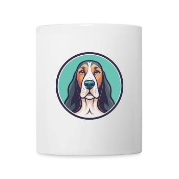 Basset Bleu De Gascogne Dog Breed Cartoon Kawaii - Mug - white - Front