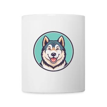 Argentinische Polar Hund Rasse Cartoon Kawaii Clipart - Tasse - Weiß - Vorne