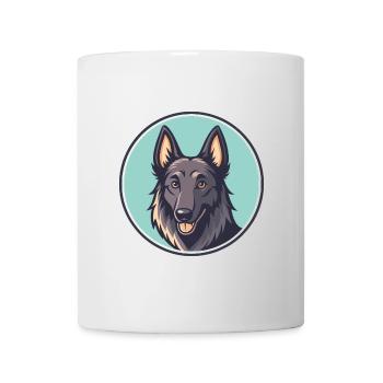 Belgische Groenendael Hunderasse Lustige Karikatur Kawaii - Tasse - Weiß - Vorne