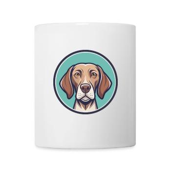 Chien d’arrêt belge race dessin animé Kawaii Clipart - Mug blanc - blanc - Devant