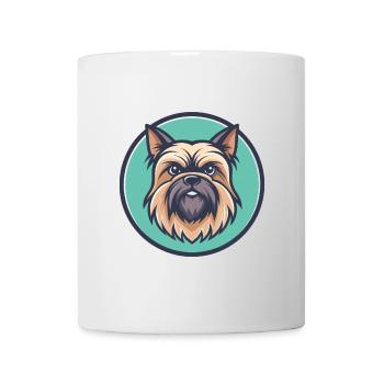 Griffon belge Chien Race Dessin animé Kawaii Clipart - Mug blanc - blanc - Devant