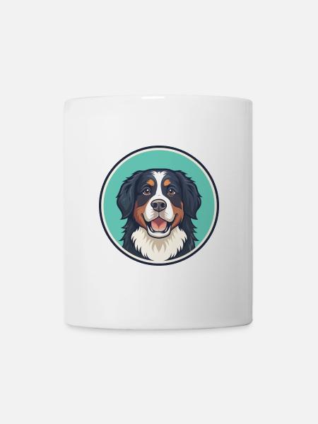 Berner Sennenhund Rasse Cartoon Kawaii Clipart - Tasse - Weiß