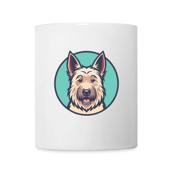 Berger Picard Chien Race Dessin animé Kawaii Clipart Animal de compagnie - Mug blanc - blanc - Devant
