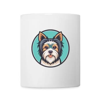 Biewer Terrier Dog Breed Cartoon Kawaii Clipart - Mug - white - Front