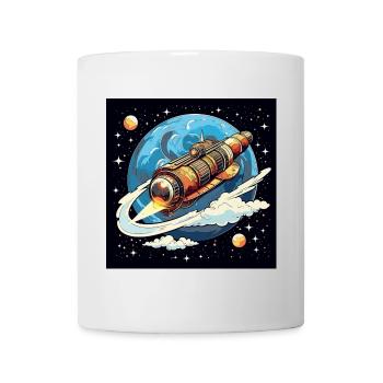 Raketenflug durchs All - Tasse - Weiß - Vorne