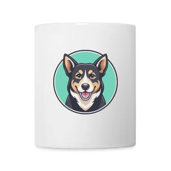 Schwarz Tan Hund Rasse Cartoon Kawaii Clipart Tier - Tasse - Weiß - Vorne