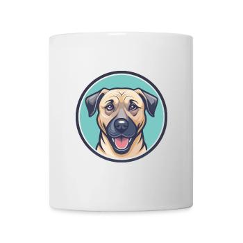 Black Mouth Cur Dog Breed Cartoon Kawaii Clipart - Mug - white - Front