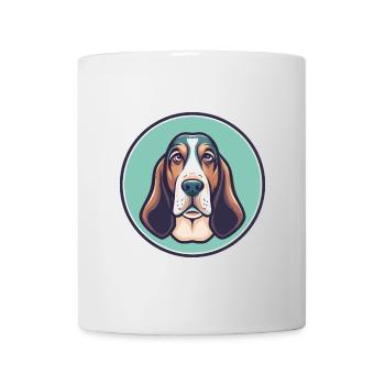 Blue Gascony Basset Dog Breed Funny Cartoon Kawaii - Mug - white - Front