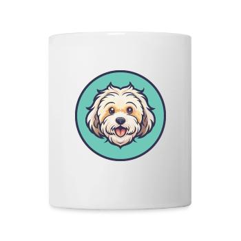 Bolognese Dog Breed Cartoon Kawaii Clipart Animal - Mug - white - Front