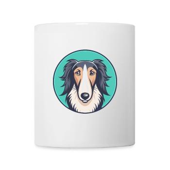 Barzoï Chien Race Dessin Animé Kawaii Clipart Animal Animal Pet - Mug blanc - blanc - Devant