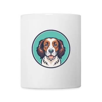 Bretagne Chien Race Coloré Dessin animé Kawaii Clipart - Mug blanc - blanc - Devant